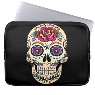 Day of the dead Sugar Skull med Ro Laptop Sleeve