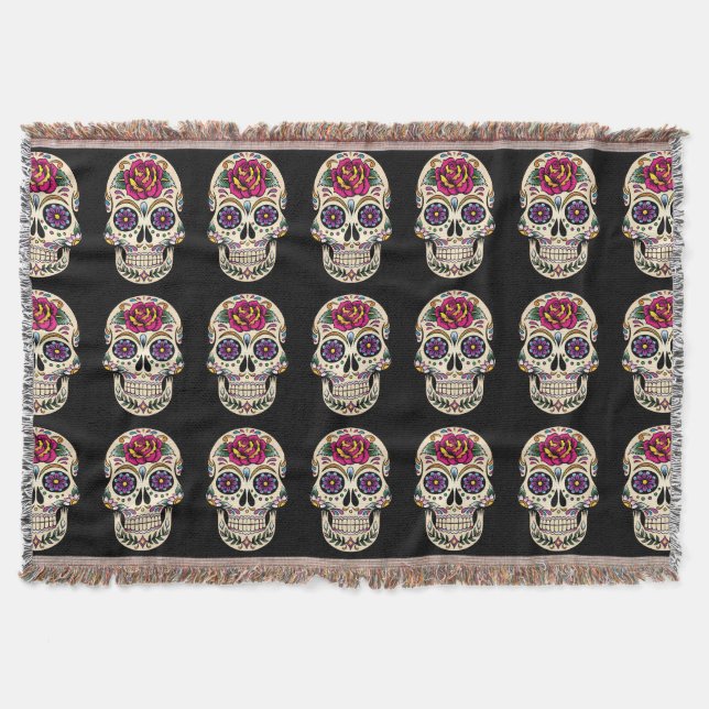 Day of the dead Sugar Skull med Ro Mysfilt (Framsidan)