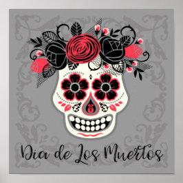 Day of the dead Sugar Skull med Ro Poster