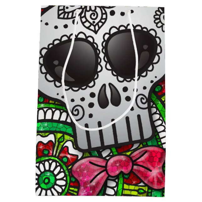 Day of the dead Sugar Skull Mexikanska Flagga Glit (Baksidan)