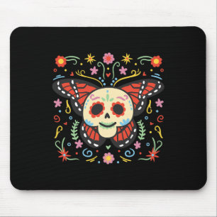 Day of the dead Sugar Skull Monarch Butterfly Día Musmatta