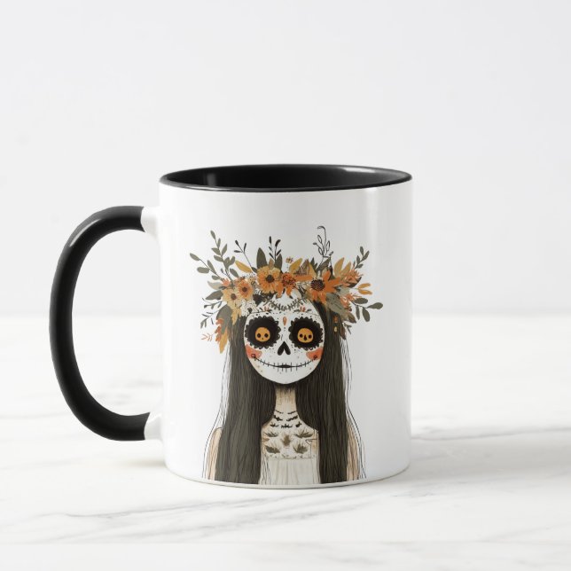 Day of the dead Sugar Skull Mugg (Vänster)