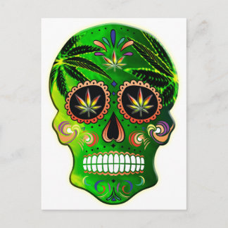 Day of the dead Sugar Skull ogräs Shirt Vykort