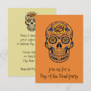 Day of the dead Sugar Skull Party Inbjudningar