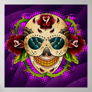Day of the dead Sugar Skull Poster