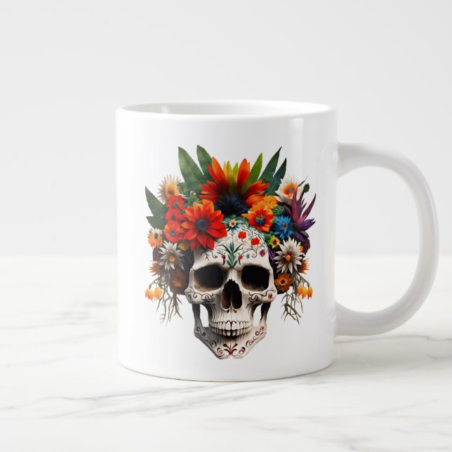 Day of the dead Sugar Skull Ro Jumbo Mugg (Höger)