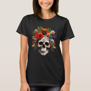 Day of the dead Sugar Skull Ro T Shirt
