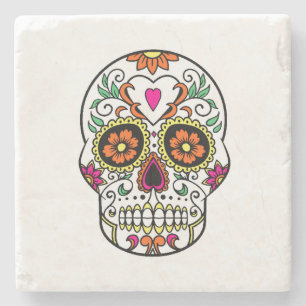 Day of the dead Sugar Skull Stone Underlägg