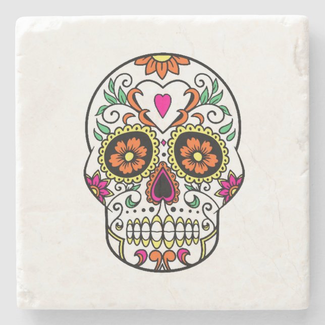 Day of the dead Sugar Skull Stone Underlägg (Framsidan)