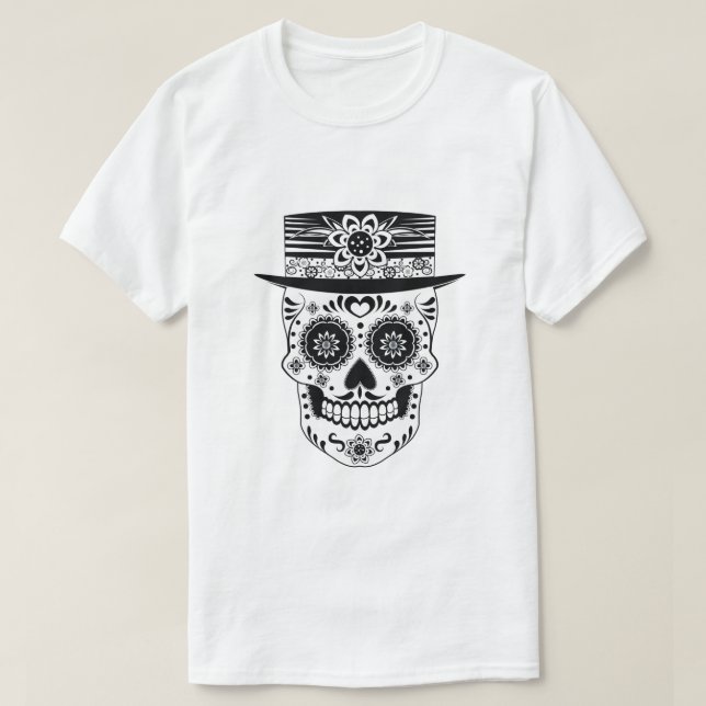 Day of the dead Sugar Skull T Shirt (Design framsida)