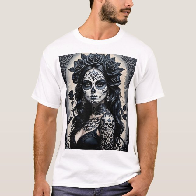 Day of the dead Sugar Skull Tee (Framsida)