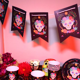 Day of the dead Sugar Skull Vimplar