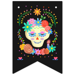 Day of the dead Sugar Skull Vimplar