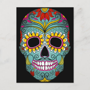 Day of the dead Sugar Skull Vykort