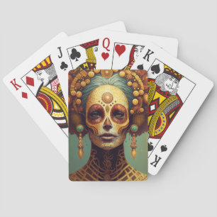 Day of the dead Sugar Skull Woman Casinokort