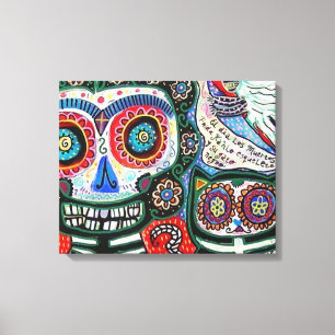 Day of the dead- & svartkatt canvastryck