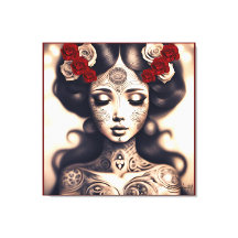 DAY OF THE DEAD TATTOO BEAUTY PORTRÄTT RO