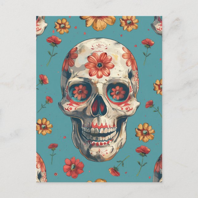 Day of the dead tematisk design vykort (Framsida)