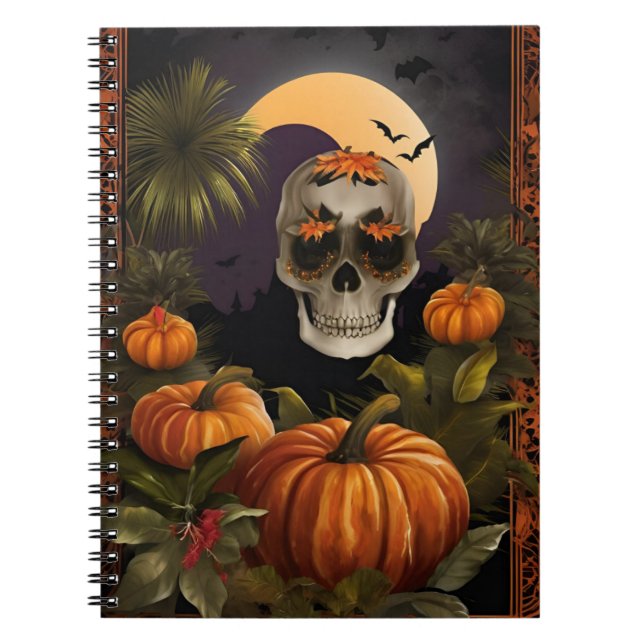 Day of the dead Tropical Spiral Notebook Anteckningsbok (Framsidan)