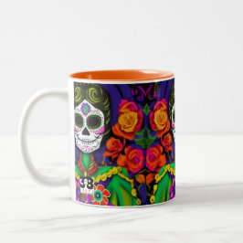 Day of the dead Två-Tonad mugg