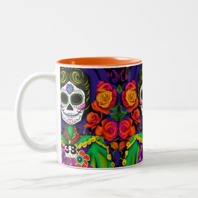 Day of the dead Två-Tonad mugg (Vänster)