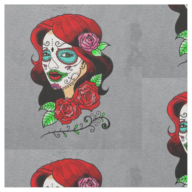 Day of the dead tyg (Närbild)