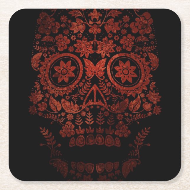 Day of the dead underlägg papper kvadrat (Framsidan)