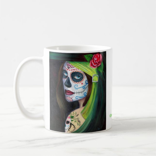 Day of the dead vid Lori Karels Kaffemugg (Vänster)