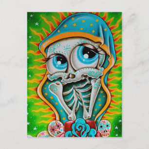 day of the dead Virgin Vykort
