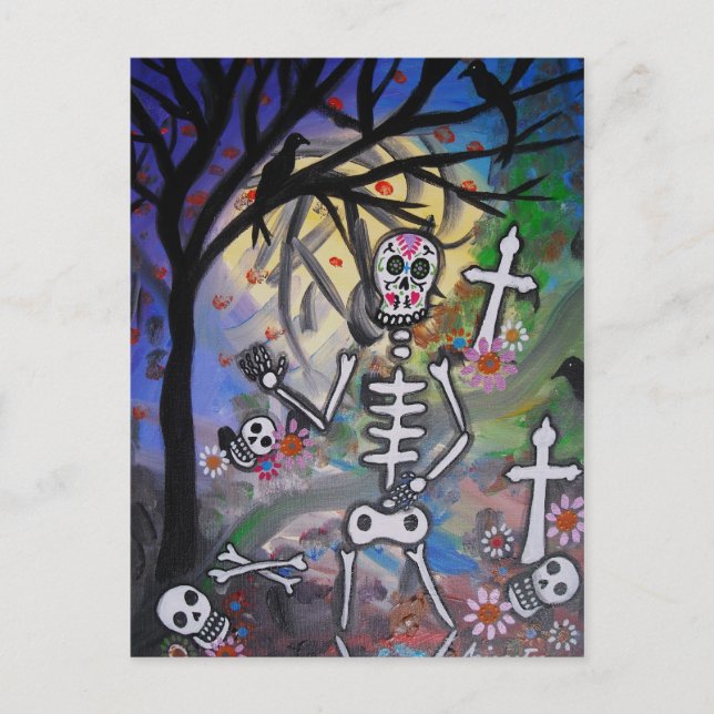DAY OF THE DEAD VISITA POSTCARDS VYKORT (Framsida)
