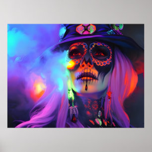 Day of the dead Voodoo Queen of New Orleans Poster