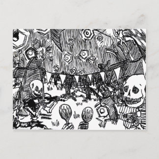 day of the dead vykort