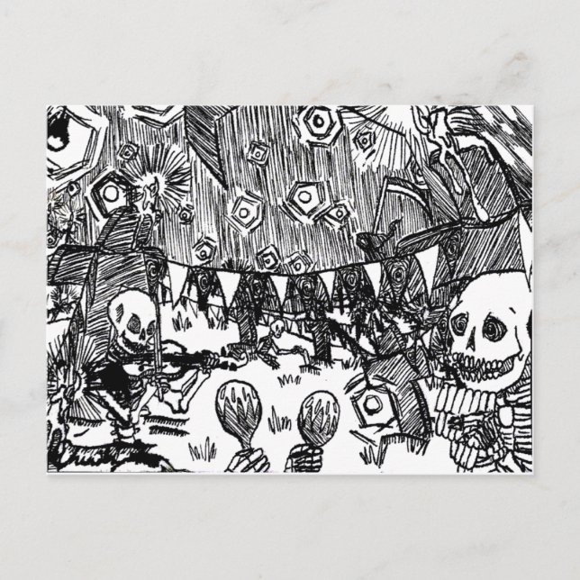 day of the dead vykort (Framsida)