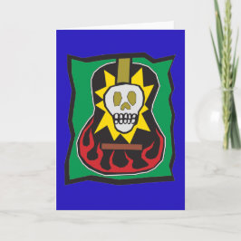 Day of the deadgitarrSkul blått w/Green Kort