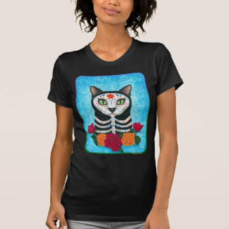 Day of the deadkatt, skjorta för konst för t-shirt