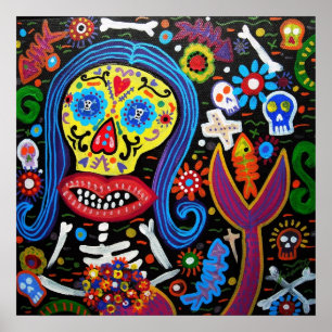 Day of the deadsjöjungfruaffischer poster