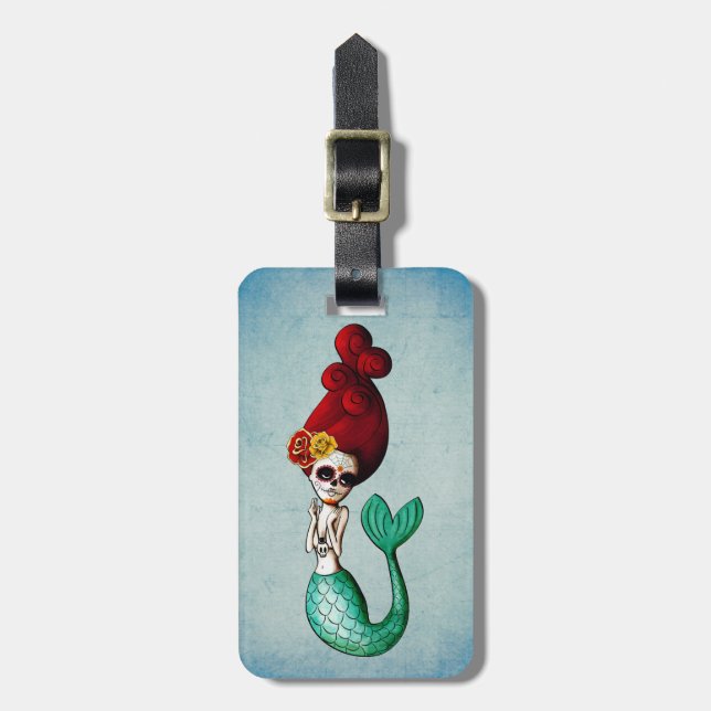 Day of the deadsjöjungfruskönheten bagagebricka (Vertikal Framsida)