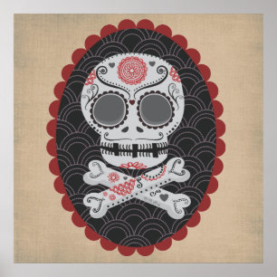 Day of the deadSkalle Día de los Muertos calavera Poster