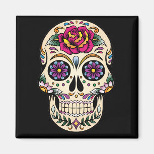 Day of the deadsockerskalle med den rosa magneten magnet