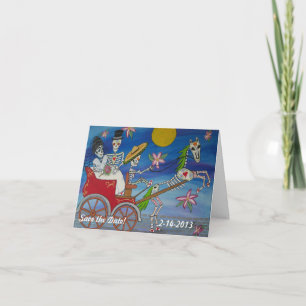 Day of the deadspara datera som gifta sig Notecard Meddelande