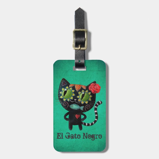 Day of the deadsvartkatten bagagebricka (Vertikal Framsida)