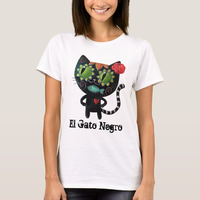 Day of the deadsvartkatten tee shirt (Framsida)