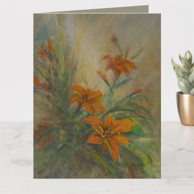 Day "Tiger" Lilies 8.5 x 11" Kort (Liten växt)