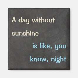 "Day without Sunshine" Lönt citattMagnet Magnet