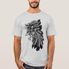 Dayak Chief Skull T Shirt