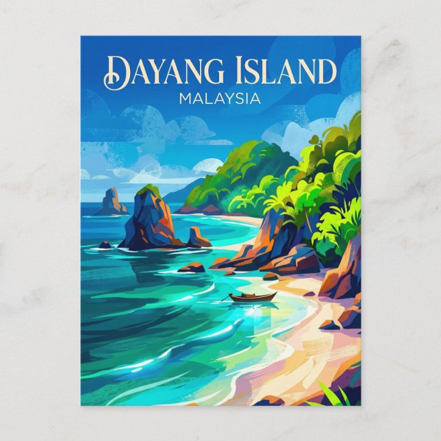 Dayang Island Malaysia Vykort (Framsida)