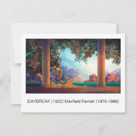 DAYBREAK Maxfield Parrish 1922 ... 2025 Vykort