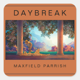DAYBREAK Maxfield Parrish 1922 ... Hi-Def-plattkor Fyrkantigt Klistermärke