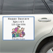 Daycare Business Preschool Logotyp Car Magnet