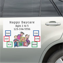 Daycare Business Preschool Logotyp Car Magnet